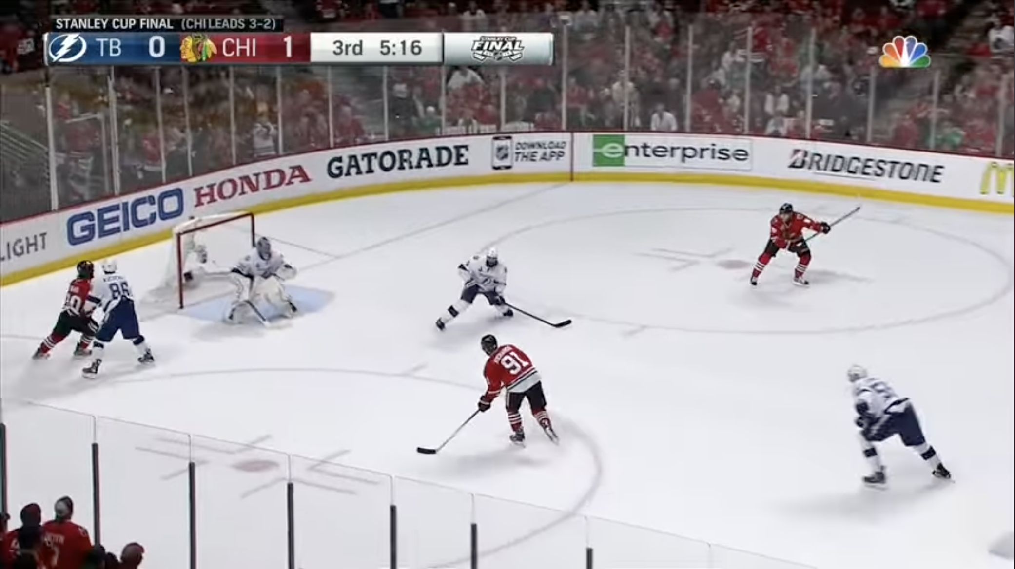 kane wide open for a one timer